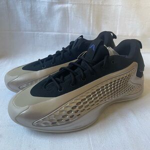 Adidas AE 1 Low Champagne Gold Blue Black Basketball Shoes Men's Size 9.5 JQ6133